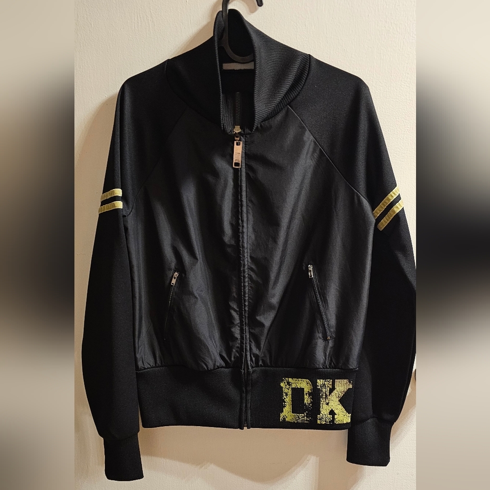 DKNY Women's Active Black Jacket Full Zip Size L
